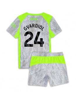 Manchester City Josko Gvardiol #24 Replika Tredje Kläder Barn 2025-26 Kortärmad (+ byxor)